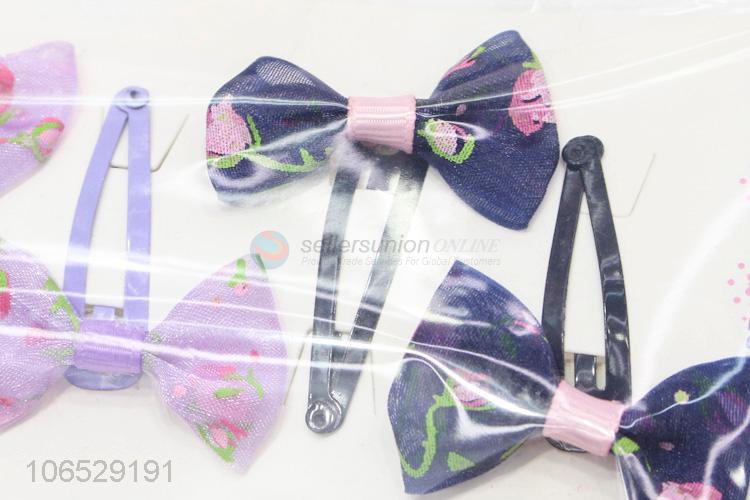 Hot Selling Cute Hair Clip Kids Bowknot Hair Clips Hairpin Set