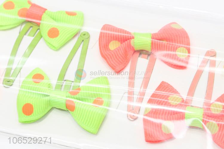 Wholesale Bow Girls Colorful Hairpin Set For Kids