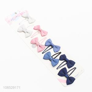 High Quality Plaid Bowknot Hair Clip Lovely Girls Hair Bows Hairpins Set