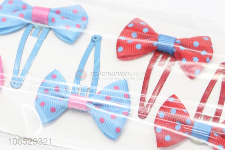 New Product Sweet Style Bowkot Hair Clip Colorful Hairpin Set For Baby Children