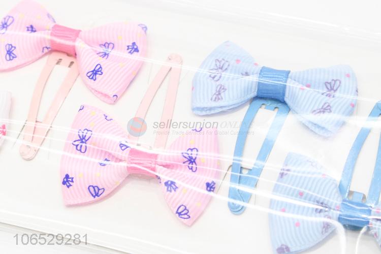 Hot Sale Popular Bow Multi Color Kids Girls Hairpins Set