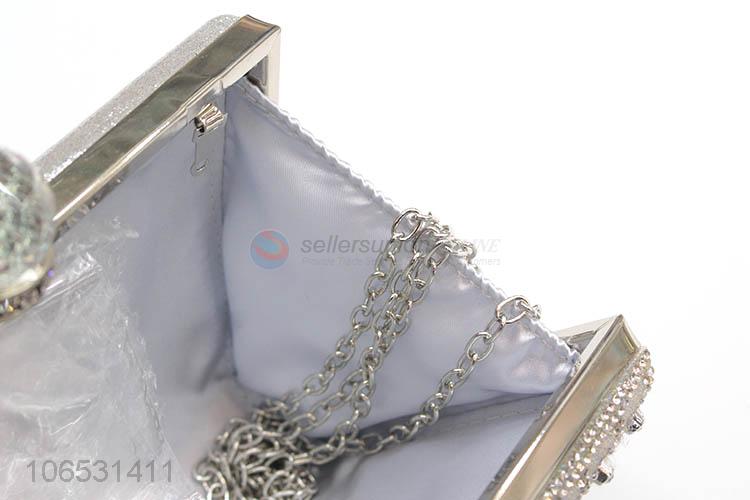 New Style Women Ladies Rhinestone Evening Bag Clutch With Shoulder Chain