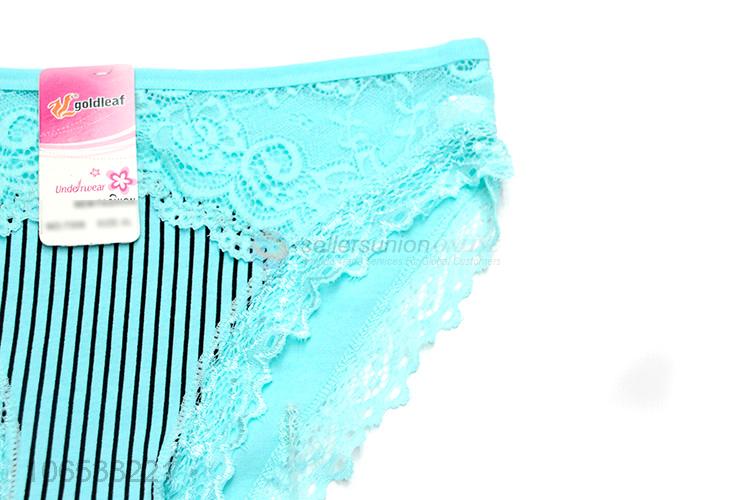 Wholesale Ladies Soft Underwear Women Cotton Underpants With Lace Decoration