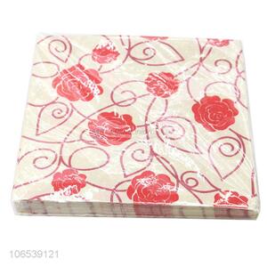 Superior quality fancy design decorative printed paper napkin