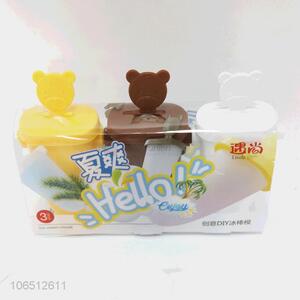 Hot selling cartoon bear ice pop mould popsicle mold