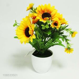 Best selling indoor decoration artificial bonsai simulation sunflower
