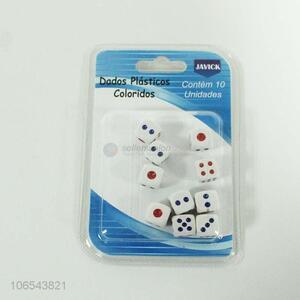 Hot selling 6 sided transparent dot dice plastic casino dice