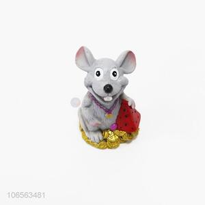 Wholesale home decoration mouse shaped polyresin money box