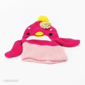 Newly designed cartoon animal acrylic knitting hats for kids