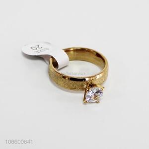 China maker women gold plated glitter rings fashion diamond rings
