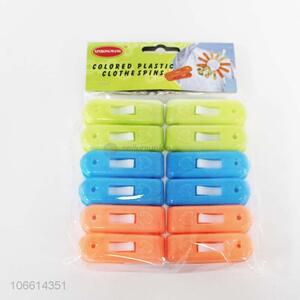 Hot Selling 12 Pieces Colorful Plastic Clothespin