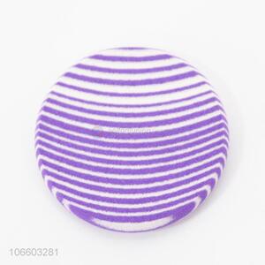 Promotional round striped printed latex powder puff makeup tool