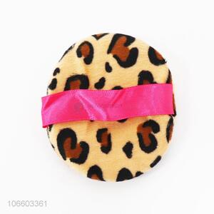 Wholesale fashion leopard printed latex powder puff makeup tool