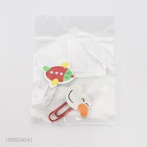 Factory price wood crafts cartoon bookmarks paper clips