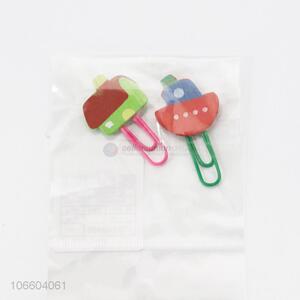 China OEM wood crafts cartoon bookmarks paper clips
