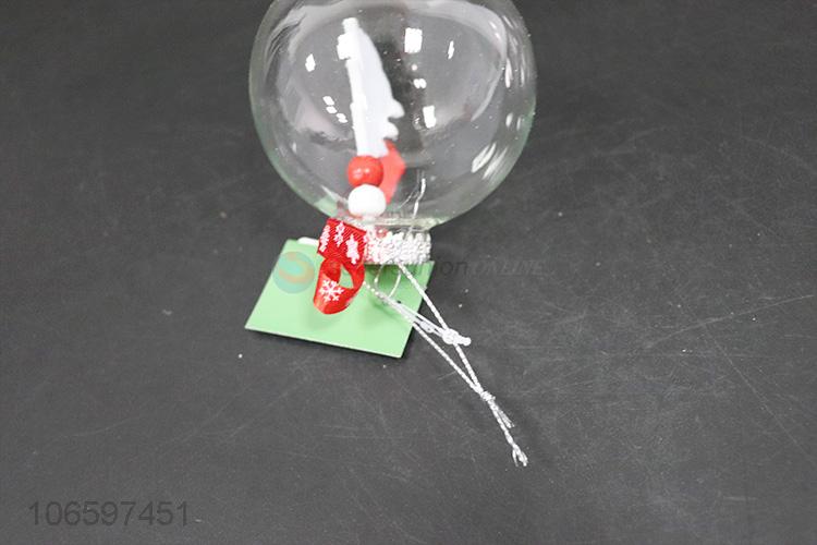 China manufacturer clear Christmas hanging ball glass ball filled with mini tree