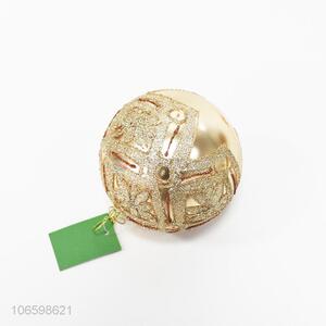 Latest design festival decoration gold glitter Christmas glass balls