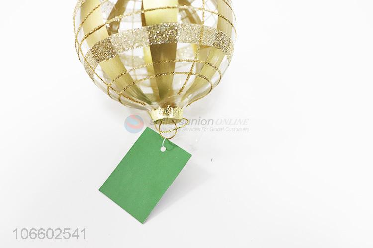 New design festival decoration golden Christmas glass balls
