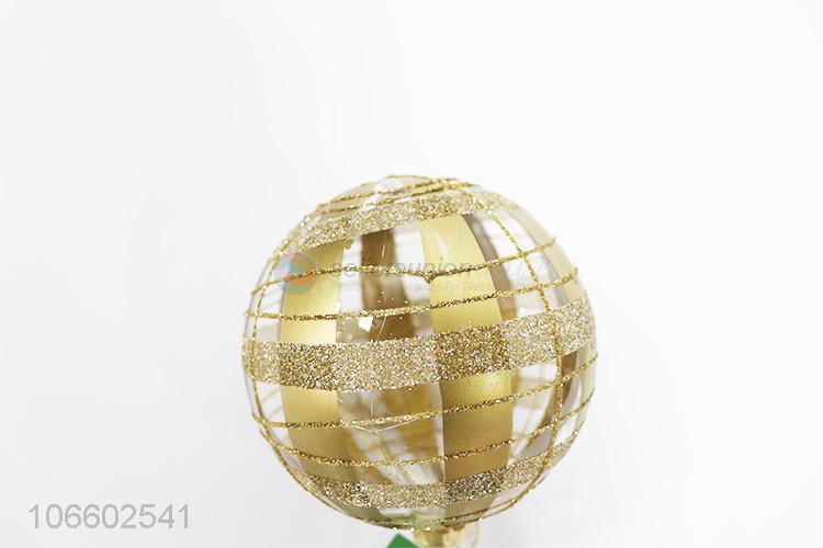 New design festival decoration golden Christmas glass balls