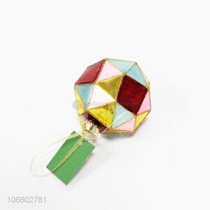 China manufacturer decorative polyhedron Christmas glass ball ornament