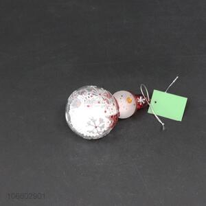 Top grade Christmas tree ornaments snowman shaped glass ball