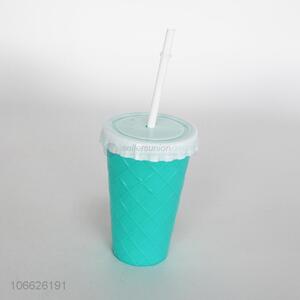 Fresh desogn 450ml plastic straw water cup drinking cup