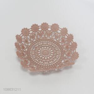 Hot selling exquisite lace plastic fruit basket candy plate