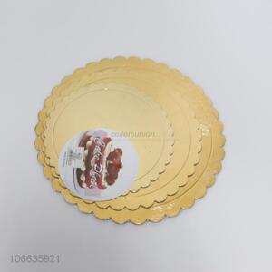 Prmotional cheap golden round paper cake stands