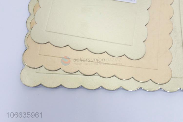 3PC方形大花边蛋糕垫，尺寸30*30cm