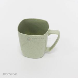 Low price biodegradable square wheat plastic tea cup tooth mug