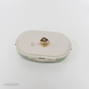 High Quality Three Portioned Compartments Oval Lunch Box