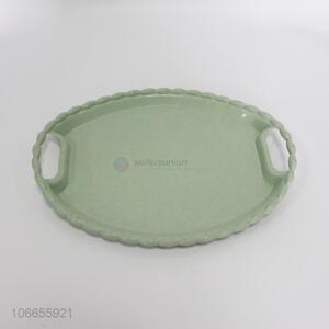 Wholesale oval wheat straw plastic food tray food plate dish
