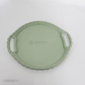 Good price round wheat straw plastic food tray food plate for restaurant