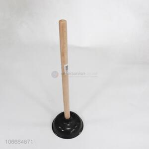 Hot selling cheap bathroom toilet plunger with wooden handle
