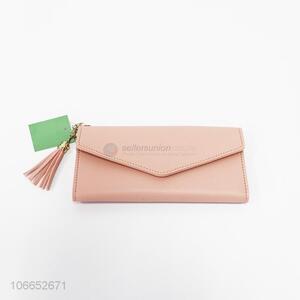 High sales pu leather women <em>envelope</em> wallet with tassels