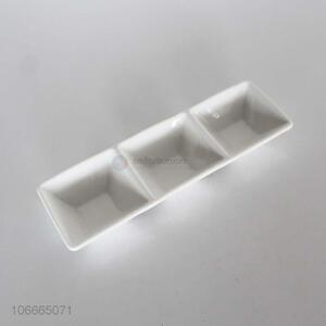 Custom Three Lattice Ceramic Sauce Dish