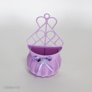 Unique design handmade weaving artificial flower basket