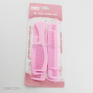 High Quality 6 Pieces Plastic Assorted Comb Set