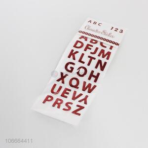 Cheap and good quality red colors alphabet letter stickers