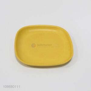 Hot selling square shape <em>bamboo</em> fiber fruit <em>plate</em>