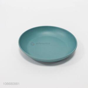 Factory sell eco-friendly round <em>bamboo</em> fiber fruit <em>plate</em>
