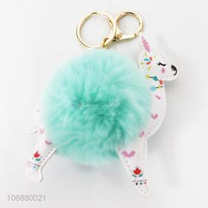 Best Sale Unicorn Pompon Key Ring Fashion Pendant