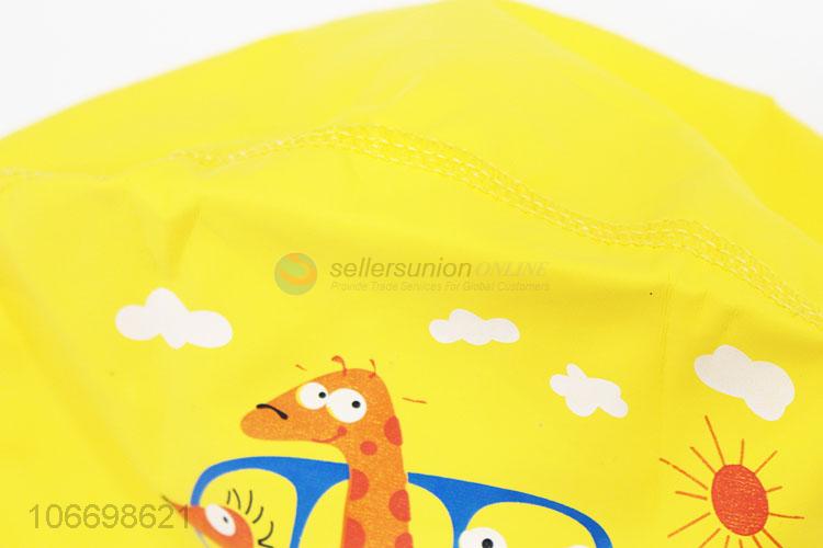 Cartoon Pattern PU Swimming Cap For Children