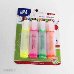 Promotional 4pcs highlighter pen candy colors highlighter