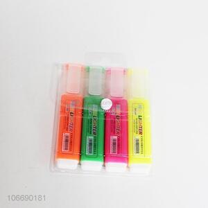 Cheap bright multi color smooth outflow fluorescent highlighter marker pen