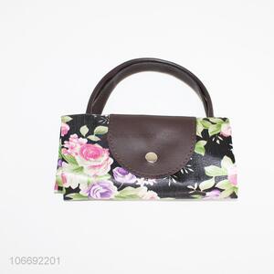 New product flowers pattern folding shopping bag