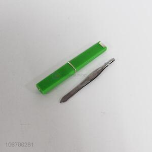 High quality beauty tool iron <em>eyebrow</em> <em>tweezer</em> with plastic box