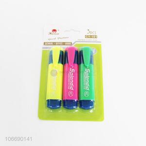 Promotional 3Pcs/Set Highlighter Pen School Supplies