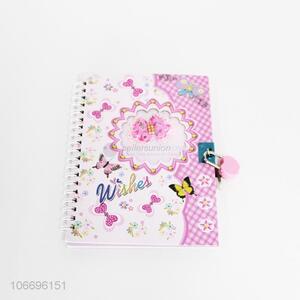 Factory Price School Supplies Coil Sprial Notebook With Lock
