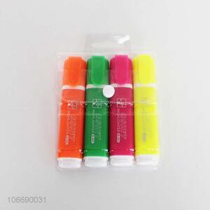 Factory price popular 4pcs stationery products best highlighter